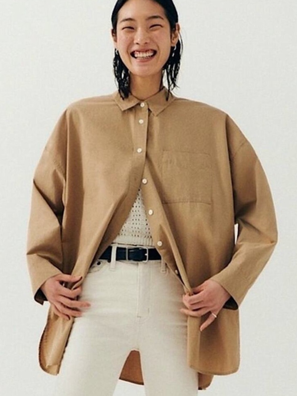 Madewell The Signature Poplin Oversized Shirt
